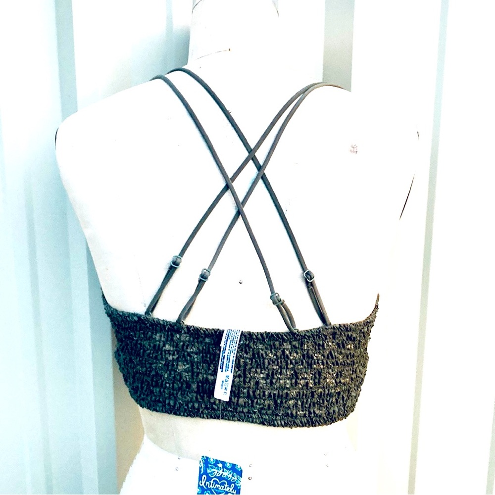 Free People Olive Green Lace Bralette Small - Picture 5 of 8